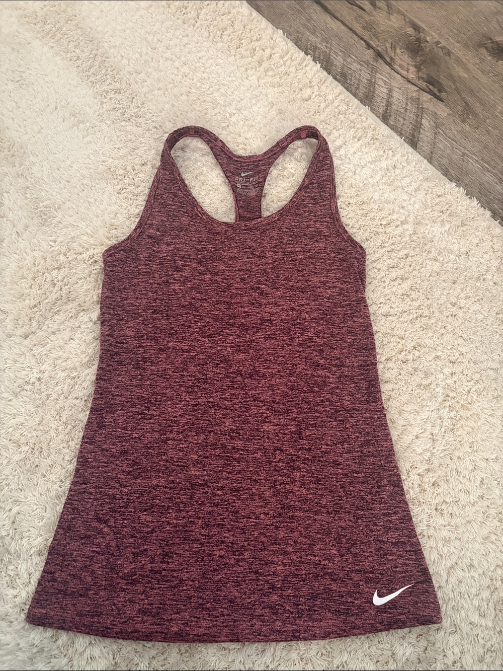 Nike Maroon Heather Racerback Training Tank